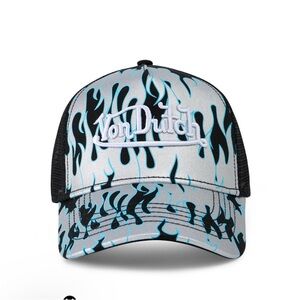 New Von Dutch City of Angels Black and Blue Flame Hat